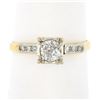 Image 1 : Antique Edwardian 14k TT Gold 0.43 ctw European Diamond w/ Accents Engagement Ri