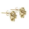 Image 3 : 14k Yellow Gold 0.50 ctw Round Brilliant Diamond Polished Flower Stud Earrings