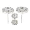 Image 5 : 18k White Gold 0.80 ctw Round Brilliant Cut Diamond Halo Cluster Stud Earrings