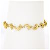 Image 1 : Cute Unique 14k Yellow Gold 7" 8.7mm 3D Polished Dolphin Link Chain Bracelet