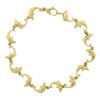 Image 4 : Cute Unique 14k Yellow Gold 7" 8.7mm 3D Polished Dolphin Link Chain Bracelet