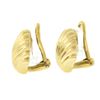 Image 4 : Craig Drake 18K Yellow Gold Polished Grooved Sea Shell Clip On Earrings