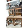 Image 2 : 6 BROWN DINING CHAIRS