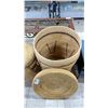 Image 2 : LARGE WOVEN AFRICAN BASKET WITH LID APPROX. 25.5" X 30"