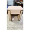 Image 2 : PINK & BRASS NIGHTSTAND WITH SOFT TOUCH CLOSE DRAWER