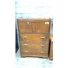 Image 3 : VINTAGE ART DECO STYLE ARMOIRE AND DRESSING TABLE SET. BAKELITE INSERT HANDLES