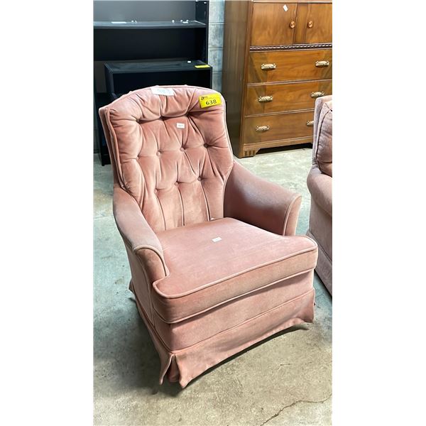 PINK CHAIR. SWIVEL ROCKER