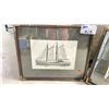 Image 2 : 2 FRAMED SIGNED SKETCHES (GLASS BROKEN )