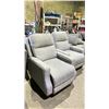 Image 1 : 2 GRAY FABRIC RECLINERS