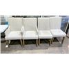 Image 2 : 4 WHITE FABRIC DINING ROOM CHAIRS