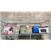Image 1 : SHELF LOT OF ASSORTED ITEMS, INCLUDING: POWER COATING SYSTEM, PAINT SPRAY GUN & MORE