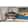 Image 2 : SHELF OF ASSORTED ITEMS, INCLUDING: TOOLS, LIGHTS STRAPS, & MORE