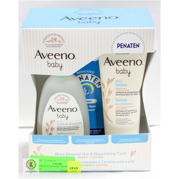 NEW AVEENO BABY WASH + LOTION SET