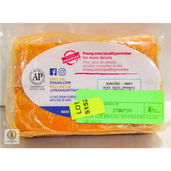 NEW 1LB PRANG MODELING CLAY ORANGE