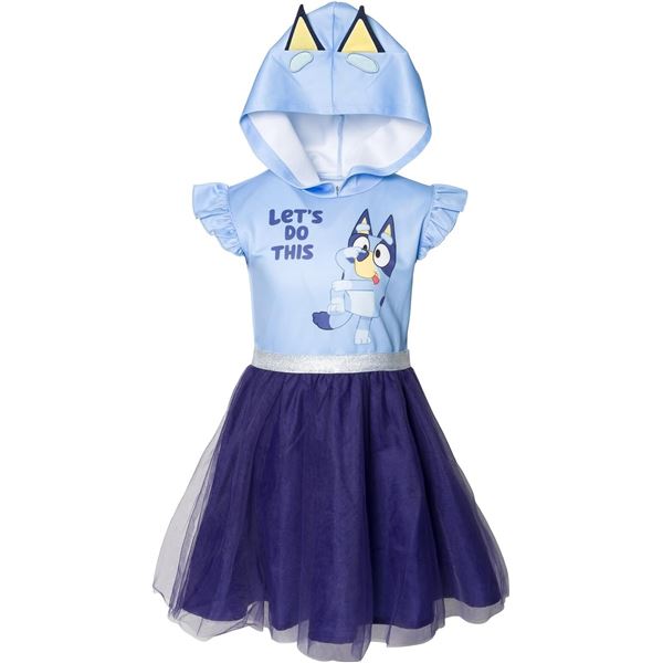 NEW BLUEY BINGO GIRLS MESH TODDLER DRESS 2T-12