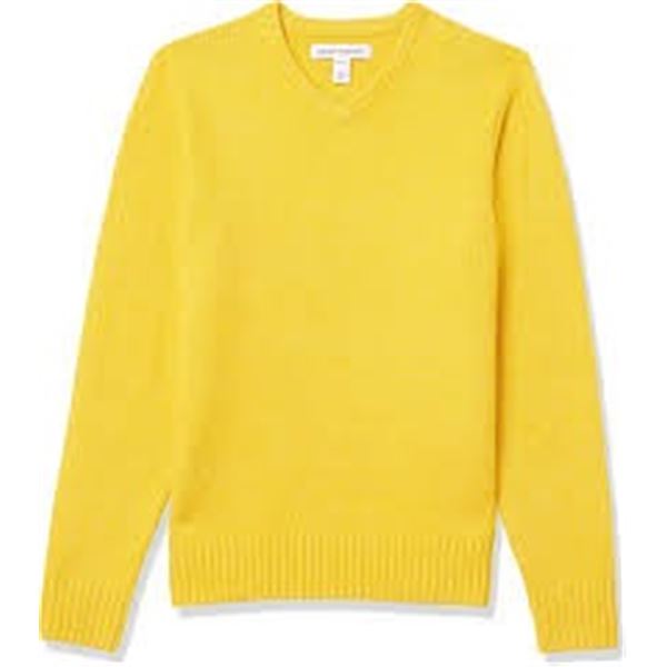 NEW AMAZON ESSENTIALS LARGE YELLOW SWEATER