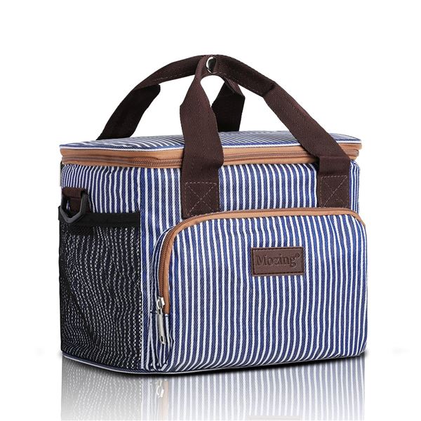 NEW MOZING BLUE STRIPPED BAG LUNCH BAG