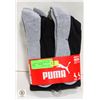 Image 1 : NEW 6 PAIRS CREW PUMA MENS LARGE SOCKS