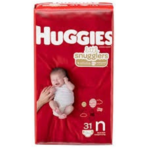 NEW 31 DIAPERS HUGGIES LITTLE SNUGGLERS