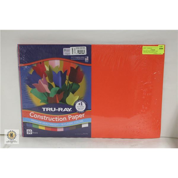BRAND NEW 50 SHEET ASSORTED COLOUR CONSTRUCTION
