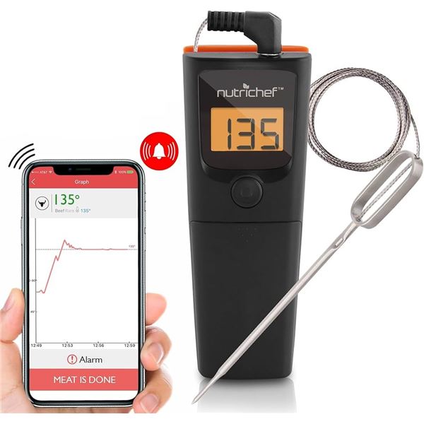 NEW NUTRICHEF EASY BBQ SMART WIRELESS THERMOMETER