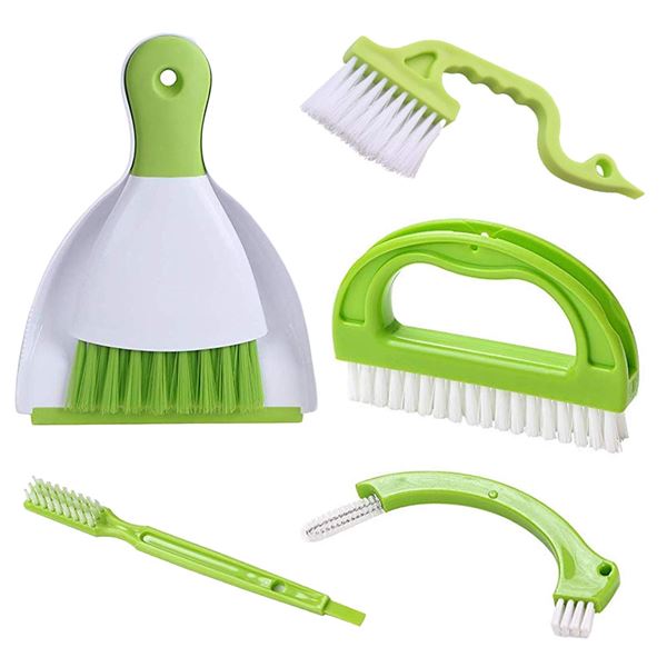 NEW 5 PACK HAND HELD DUSTPANS GROUT BRUSH