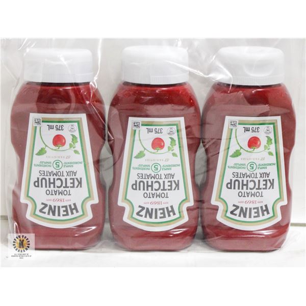 NEW 3 X 375G HEINZ KETCHUP