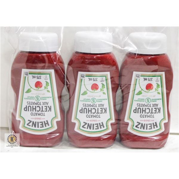 NEW 3 X 375G HEINZ KETCHUP