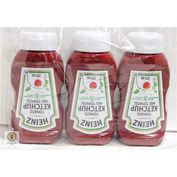 NEW 3 X 375G HEINZ KETCHUP