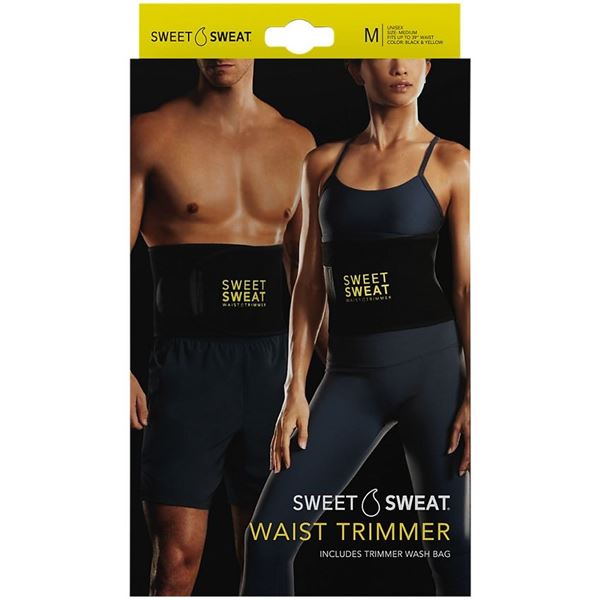 NEW SWEET SWEAT WAIST TRIMMER MEDOIM BLACK YELLOW