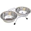 Image 1 : NEW DOUBLE 16 OZ STAINLESS STEEL DISH FOOD & WATER