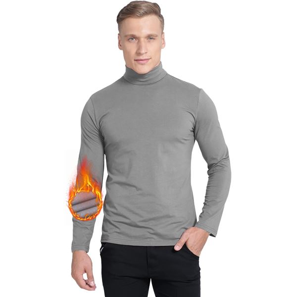 NEW MANCYFIT MENS THERMAL TOPS TURTLENECK PULLOVER