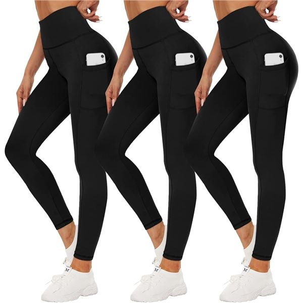 NEW 3 PACK QGGQDD BLACK SMALL-MEDIUM TIGHTS