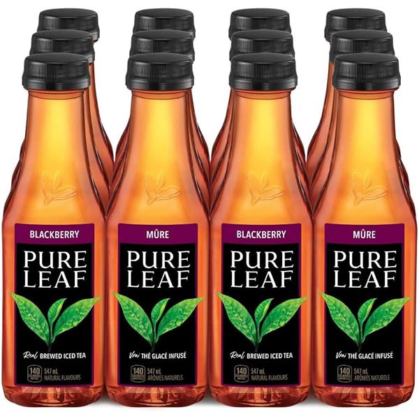 NEW 12 X 547ML PURE LEAF BLACKBERRY
