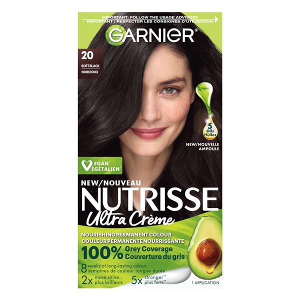NEW REPACKED GARNIER SOFT BLACK HAIR DYE