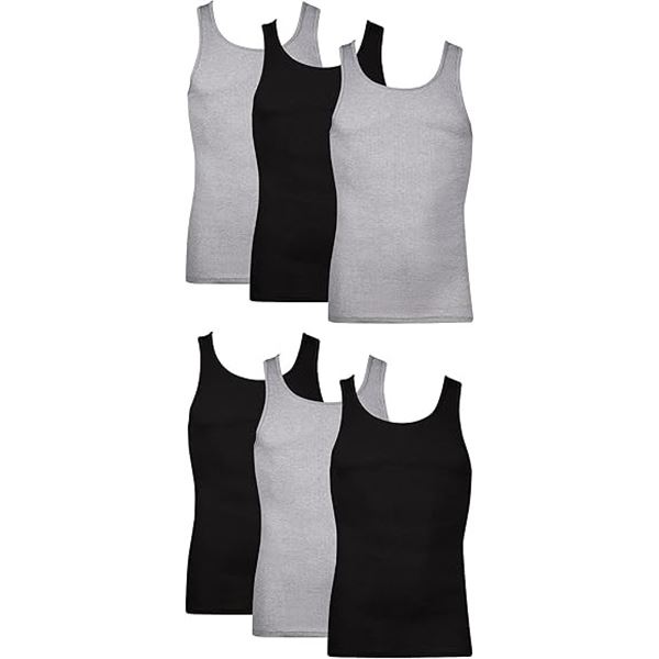 NEW 6 HANES TAGLESS TANKS 3XL