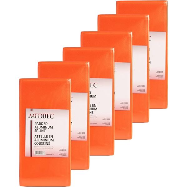NEW 6 MEDBEC PADDED ALUMINUM SPLINT
