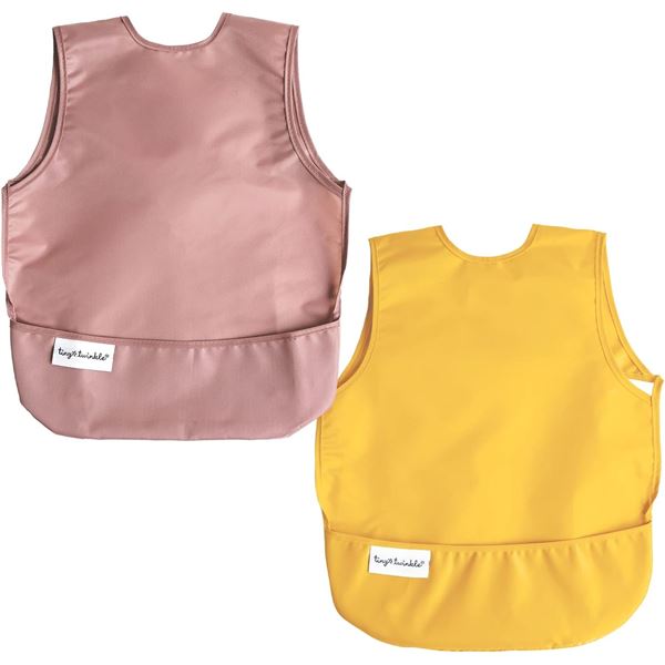 NEW 2 TINY TWINKLE MESS-PROOF APRON BIBS