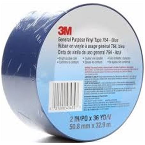 NEW 50.8 X 32.9MM GENERAL PURPOSE VINYL TAPE BLUE