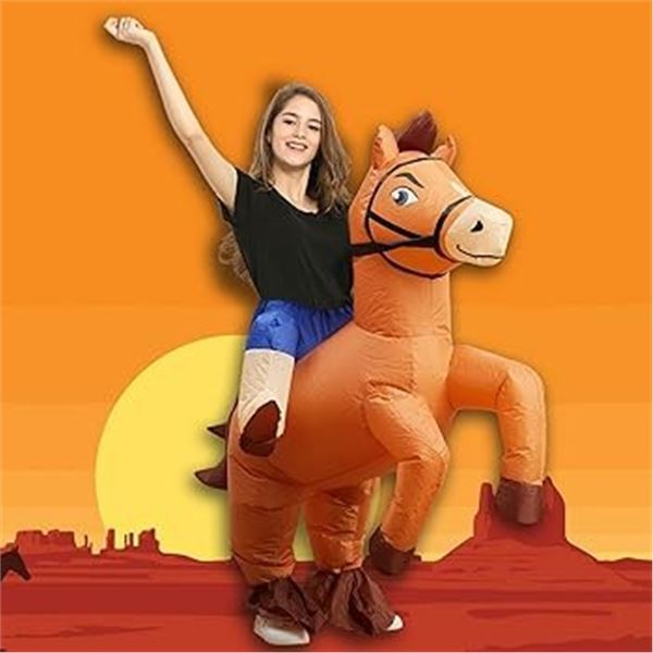 NEW REPACKED INFLATABLE HORSE COSTUME ADULT