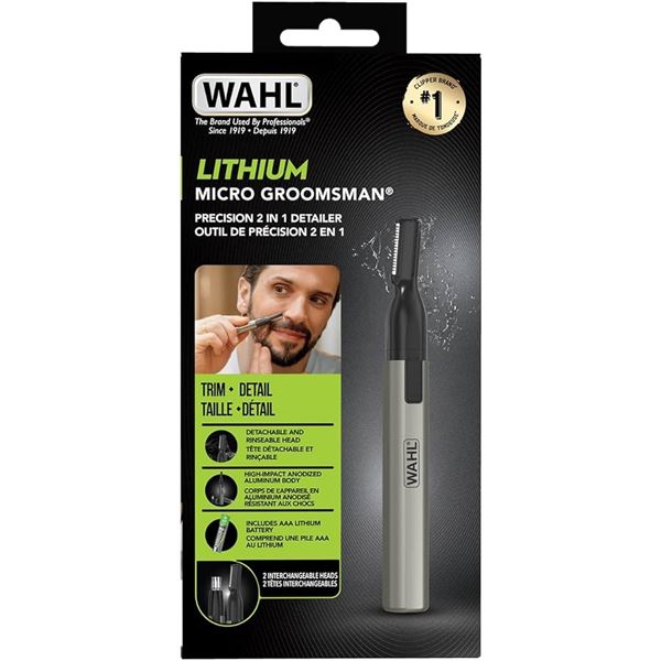 NEW WAHL LITHIUM MICRO GROOMSMAN 2 IN 1 DETAILER