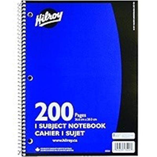 NEW 200 SHEETS HILROY SUBJECT NOTEBOOK RED