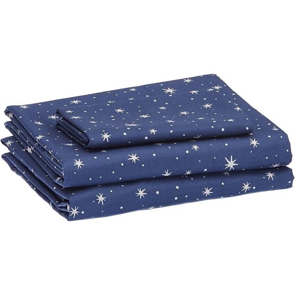 NEW AMAZON BASICS KIDS SOFT EASY WASH TWIN SHEETS