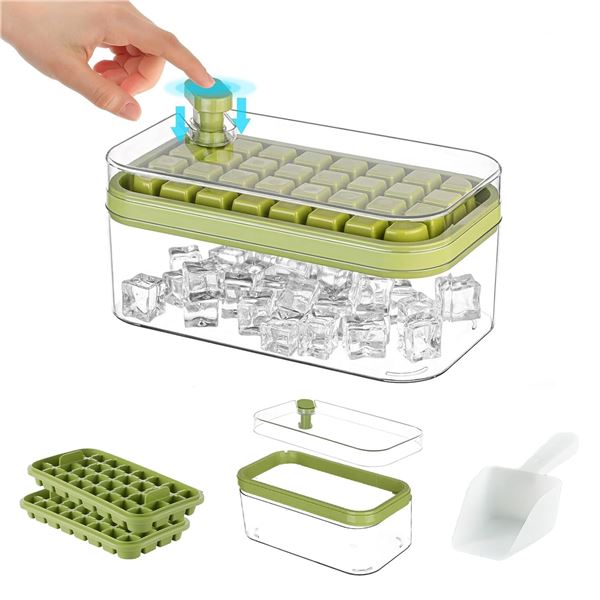 NEW ICE CUBE TRAY FREEZE ICE MAKER GREEN
