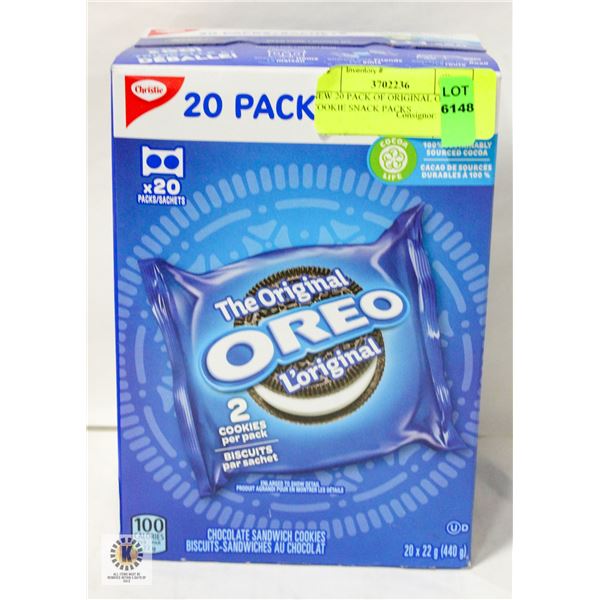 NEW 20 PACK OF ORIGINAL OREO COOKIE SNACK PACKS