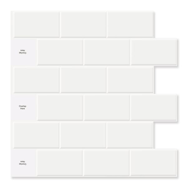 NEW PACK OF 10 STICKGOO PEEL AND STICK 3D WALL TIL