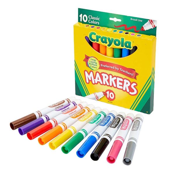 NEW 2 X 10 CLASSIC COLOURS CRAYOLA MARKERS