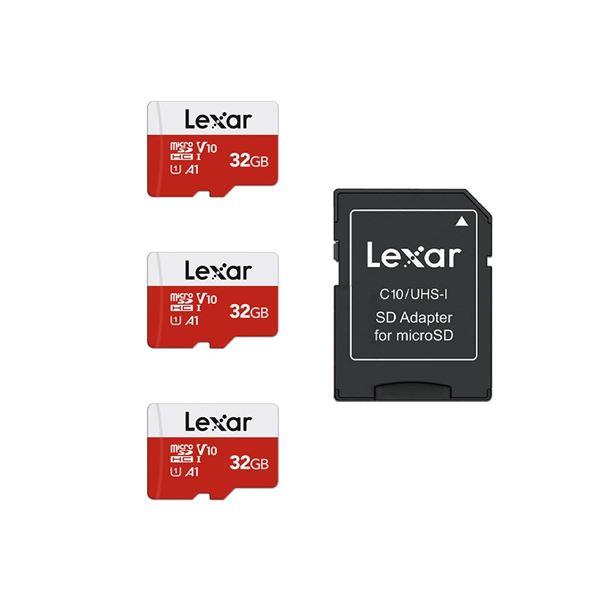 NEW 3 X 32GB LEXAR MICROSDHC E-SERIES