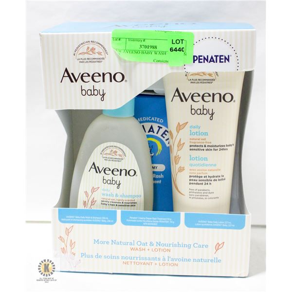 NEW AVEENO BABY WASH + LOTION SET