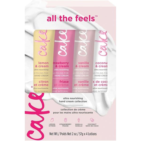 NEW REPACKED 4 X 57G CAKE HAND CREAM COLLECTION